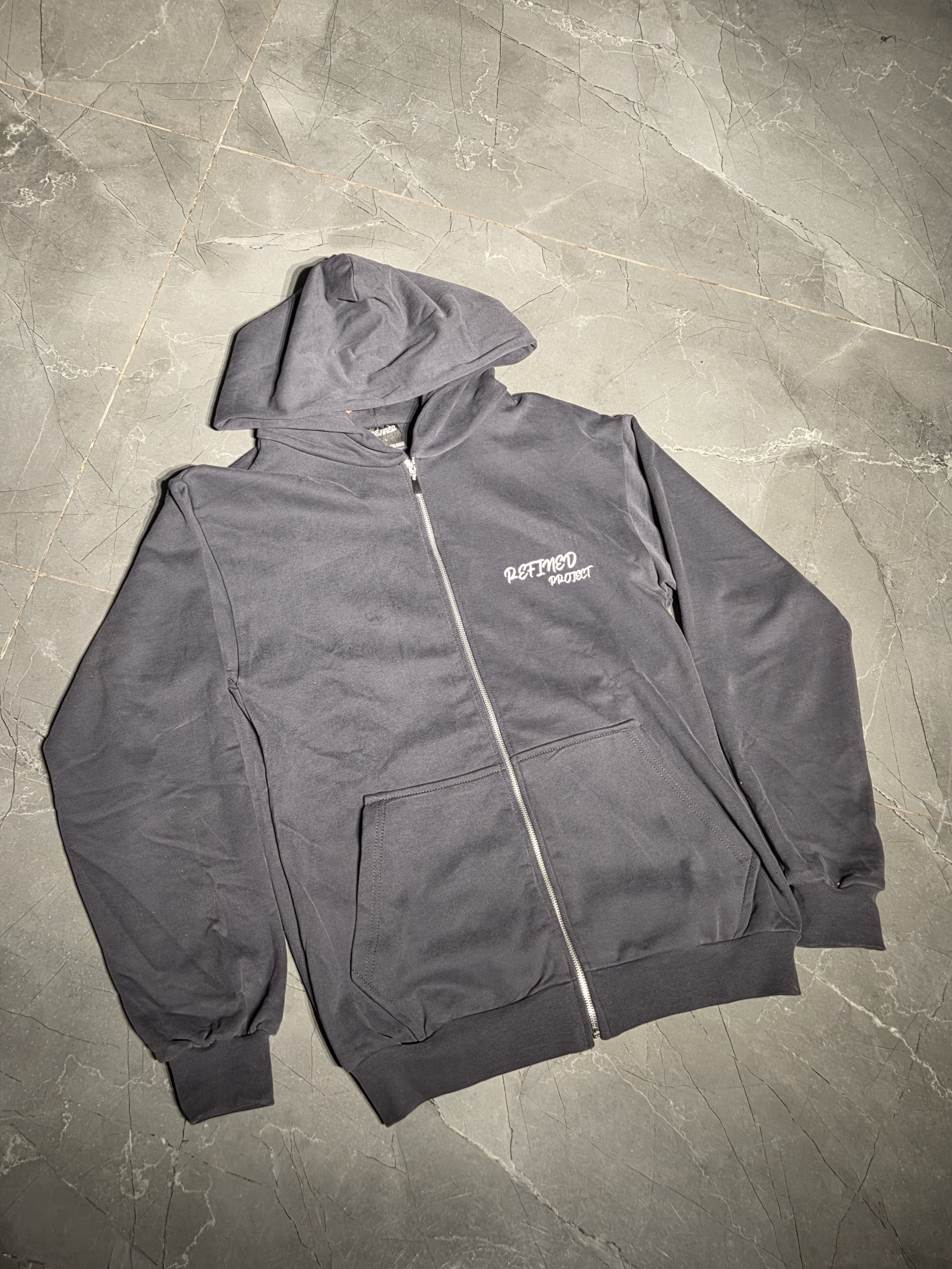 Charcoal Zipup Hoodie 002